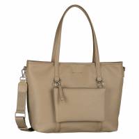 TOM TAILOR Shopper Taupe Lederimitat Ja