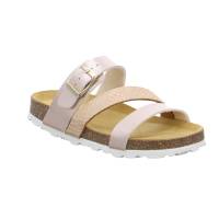 BIOLife Kinder-Pantolette Bronze Lederimitat Lederdecksohle