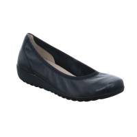 CAPRICE Comfort-Ballerina Schwarz Leder mit Wechselfussbett