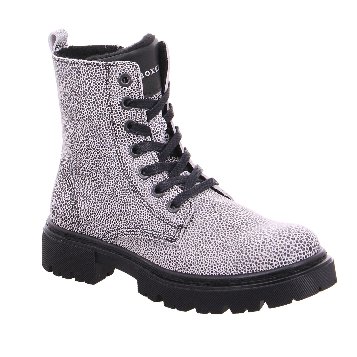 BULLBOXER Mädchen-Winter-Bottine Schwarz Leder Boot
