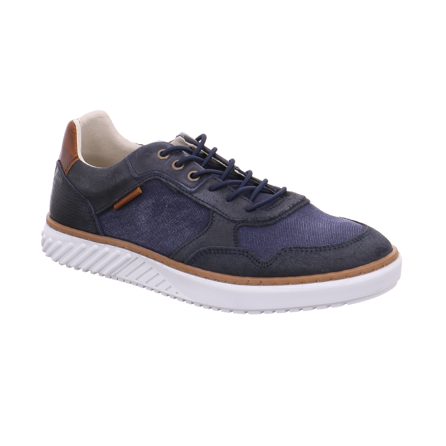 BULLBOXER Halbschuhe Sneaker Blau Leder
