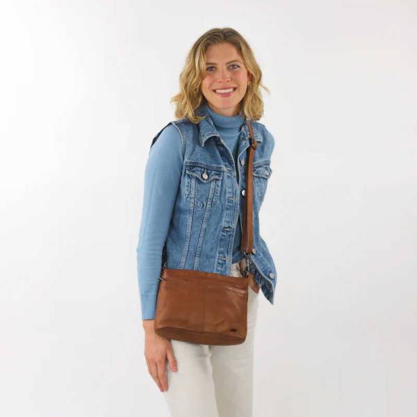 Bild 5 - BEAR DESIGN Umhängetasche Bordeau Leder