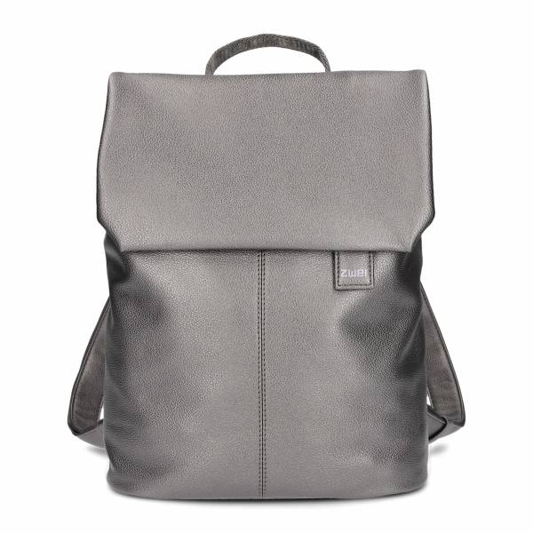Bild 1 - ZWEI Rucksack Altsilber Lederimitat