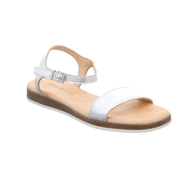 Bild 1 - APPLE OF EDEN Sandalette Silber Leder