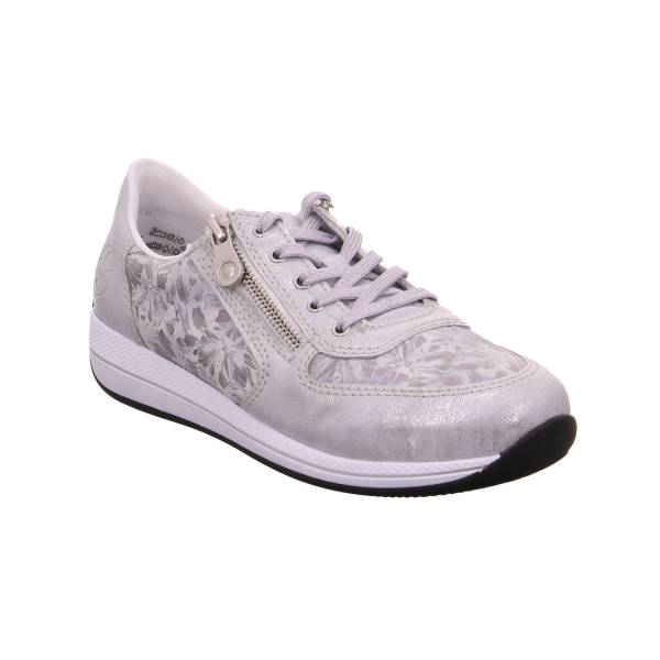 Bild 1 - RIEKER Comfort-Sneaker Silber Lederimitat mit Wechselfussbett