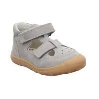 PEPINO Baby-Sommer-Bottine Hellgrau Leder Unisex Minilette