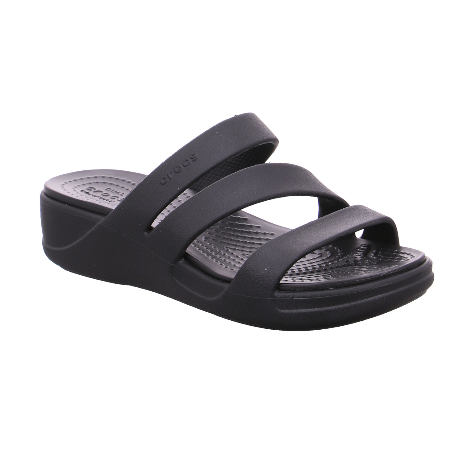CROCS Badeschuhe unisex Schwarz Synthetik CROCS Badeschuhe unisex Schwarz Synthetik