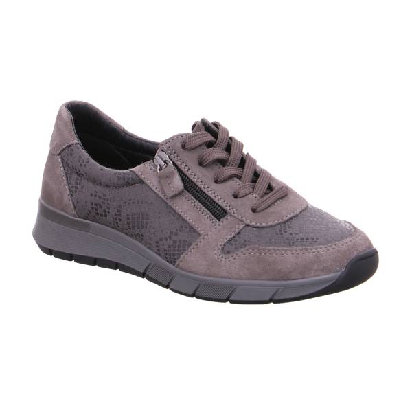 Bild 1 - VAN DER LAAN Comfort-Schnürschuh Taupe Leder mit Wechselfussbett