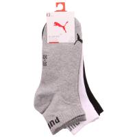 PUMA SOCKEN Freizeitsocken Grau Textil 3-ER Pack