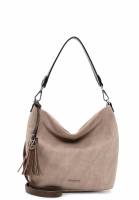 EMILY & NOAH Umhängetasche Taupe Lederimitat mit Bag in Bag