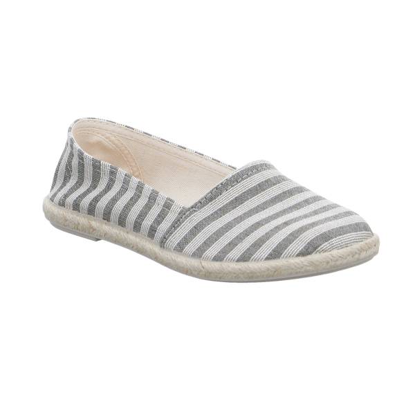 Bild 1 - SCHUHENGEL Espadrille Schwarz Textil mit Lederdecksohle