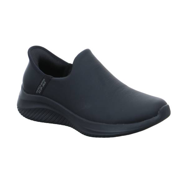 Bild 1 - SKECHERS Slipper Schwarz Leder mit Wechselfussbett