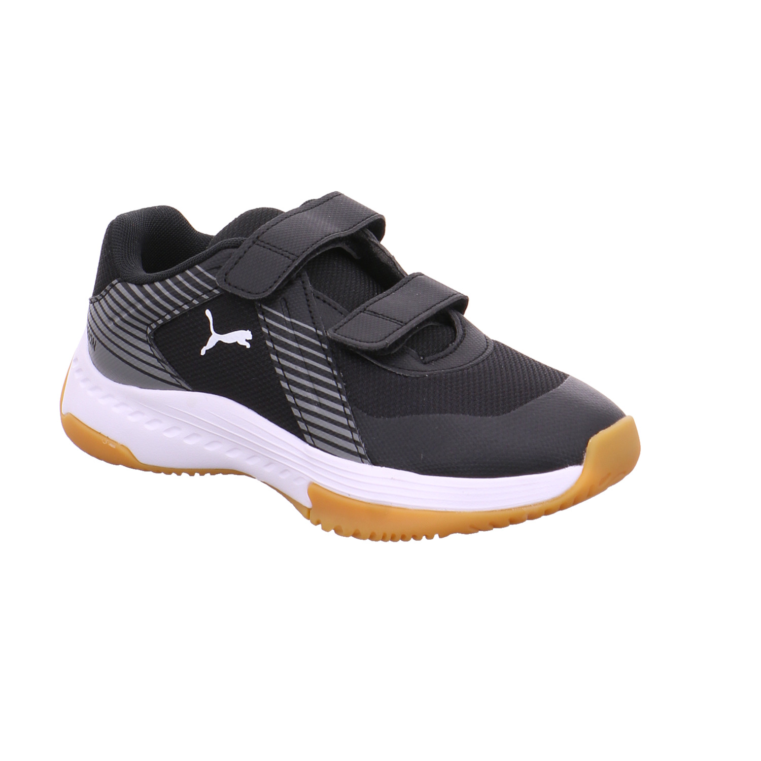 PUMA Kinder Sportschuh Schwarz Lederimitat