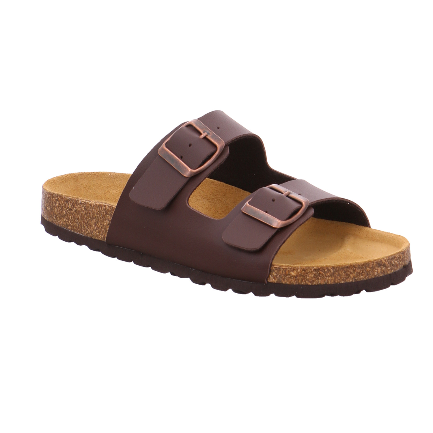 BIOLIFE Pantolette Braun Lederimitat