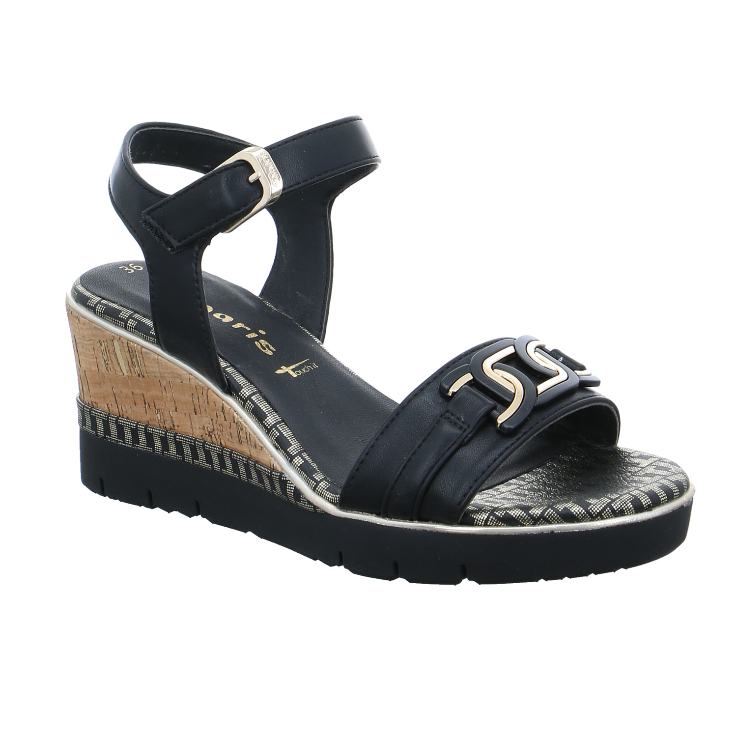 TAMARIS Sandalette Schwarz Lederimitat