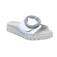 GABOR Pantolette Silber Leder
