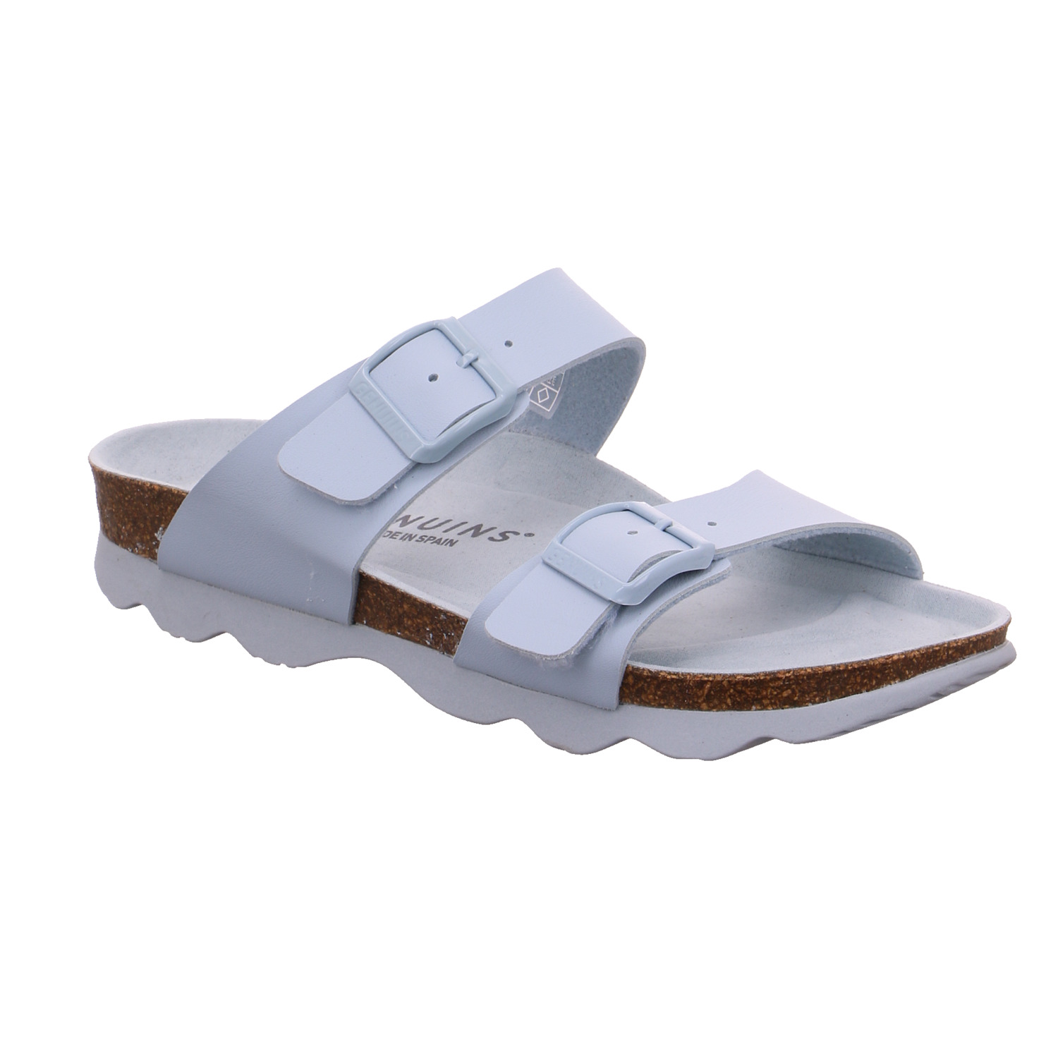 GENUINS Pantolette Hellblau Lederimitat Vegan Vegan