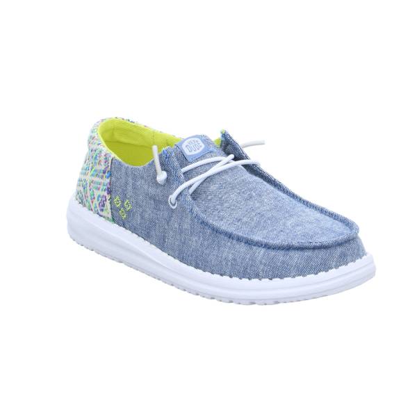 Bild 1 - HEY DUDE Sneaker Jeansblau Textil mit Wechselfussbett