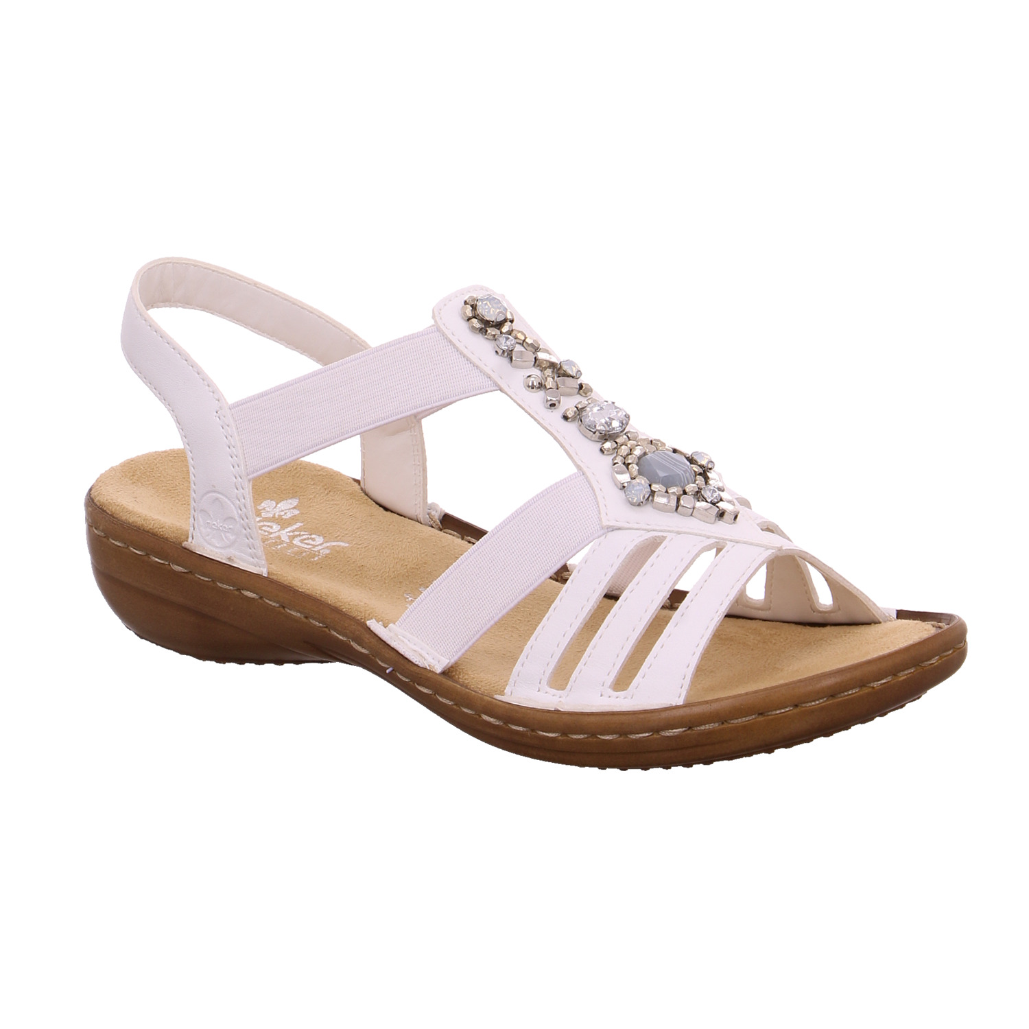 RIEKER Sandalette Weiss Lederimitat