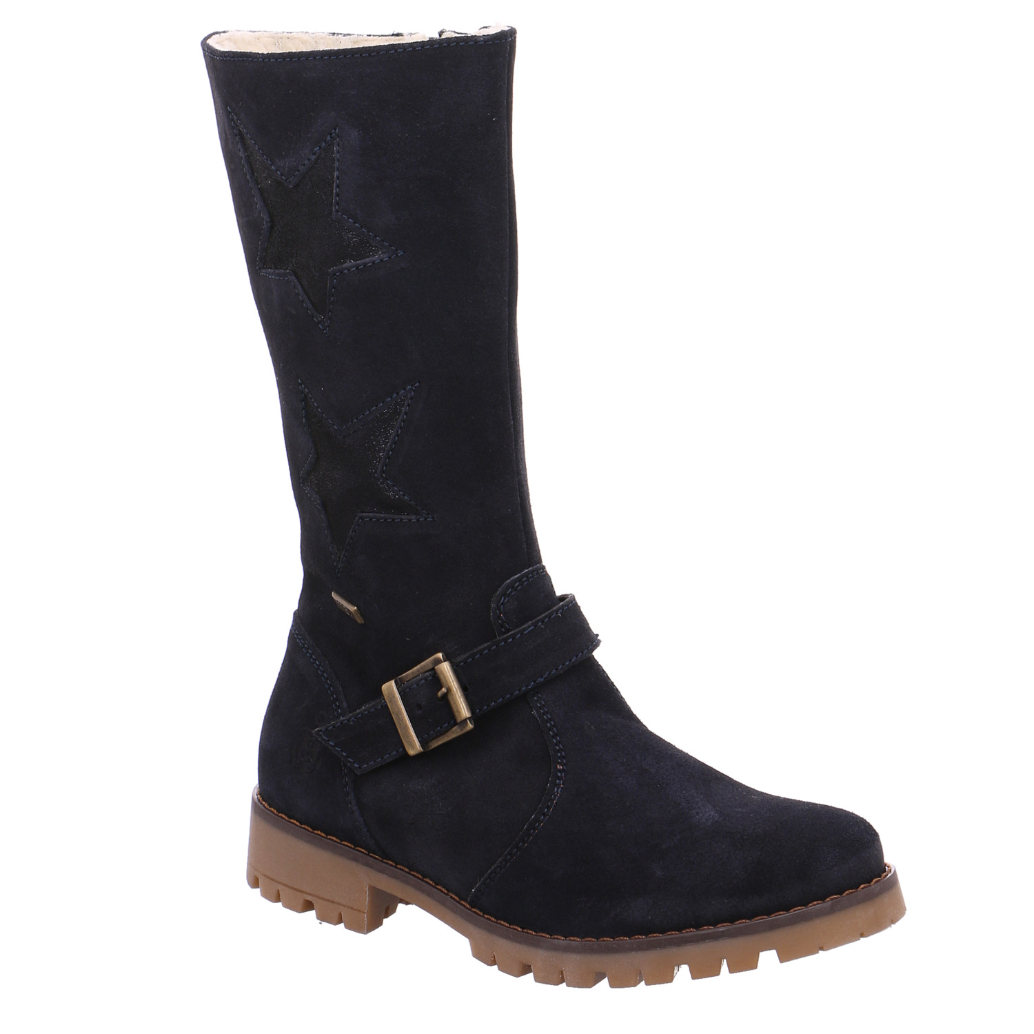SOMMERKIND Mädchen-Winterstiefel Blau Leder Schaftstiefel YB8265 SOMMERKIND Mädchen-Winterstiefel Blau Leder Schaftstiefel YB8265