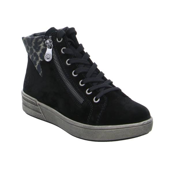 Bild 1 - RIEKER Mid Cut Sneaker Schwarz Leder