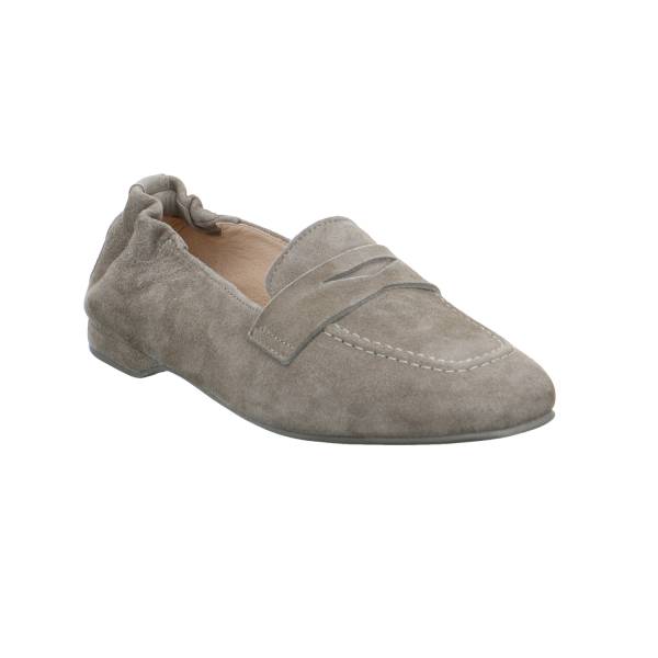 Bild 1 - APPLE OF EDEN Slipper Taupe Leder mit Lederfutter