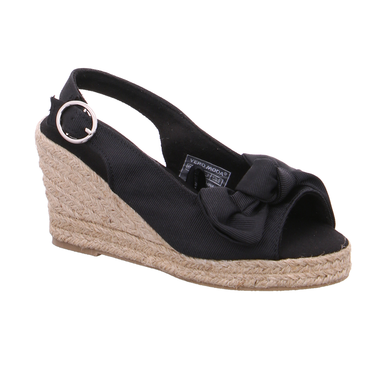 VERO MODA Sandalette Schwarz Textil