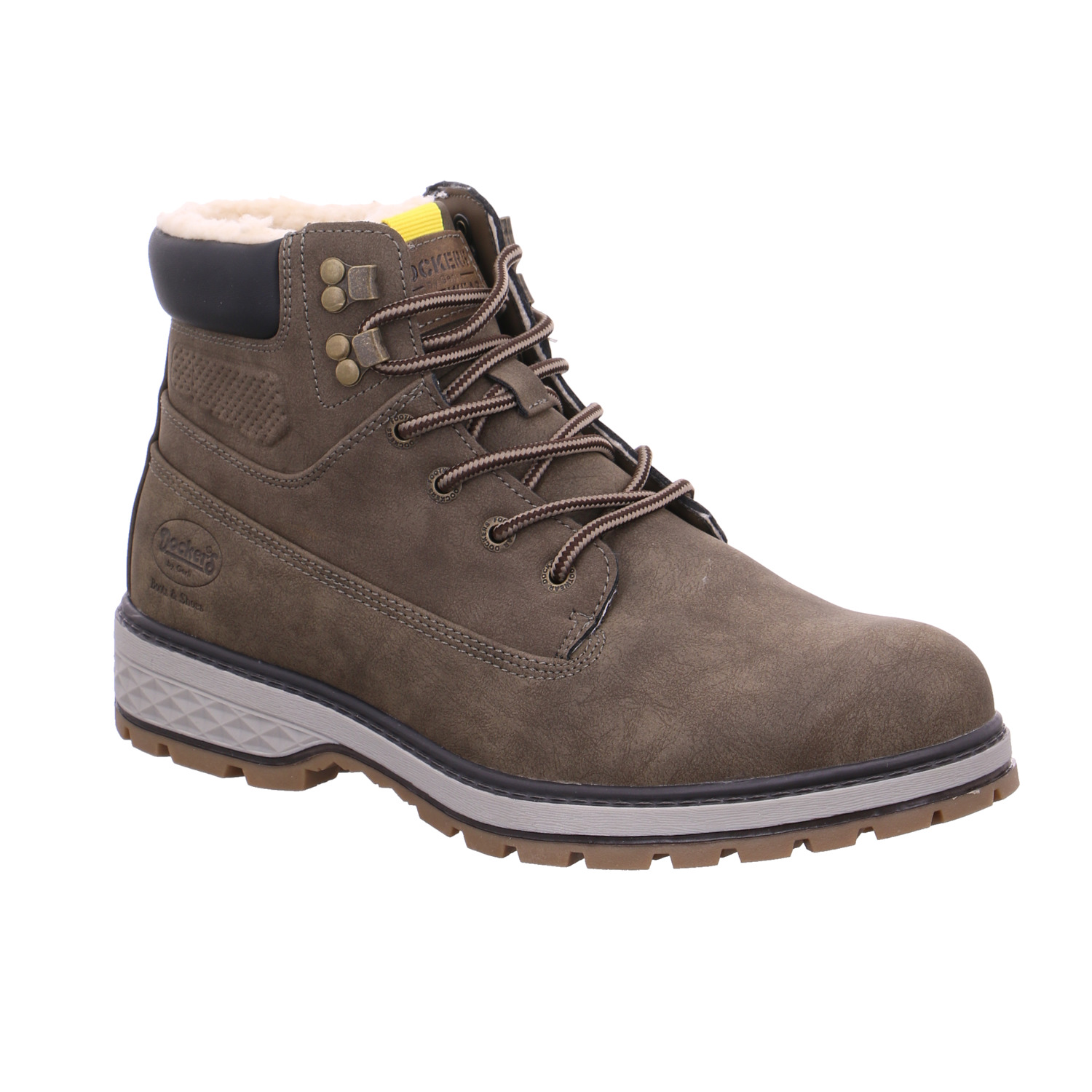 DOCKERS Winter-Boots Khaki Lederimitat FN6967 DOCKERS Winter-Boots Khaki Lederimitat FN6967
