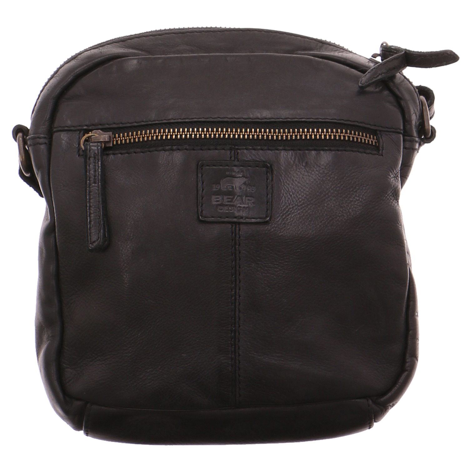 BEAR DESIGN Umhängetasche Schwarz Leder