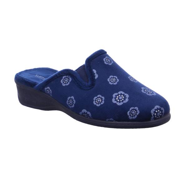 Bild 1 - VAN DER LAAN Pantoffel Blau Textil