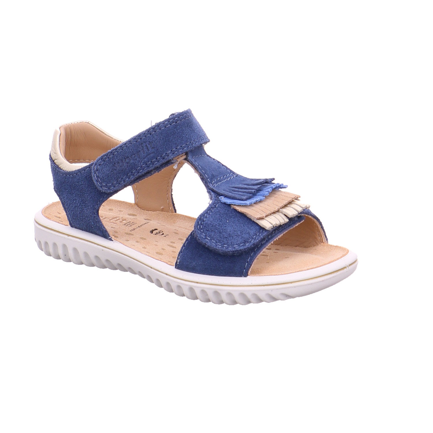 SUPERFIT Kleinkinder-Sandale Jeansblau Leder Mädchensandale