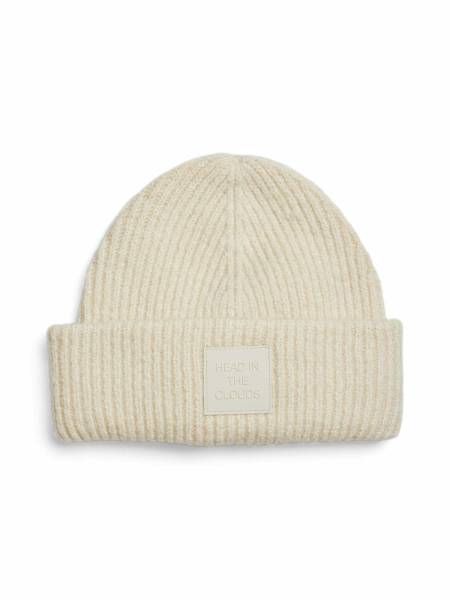Bild 1 - PIECES Mütze Offwhite Textil