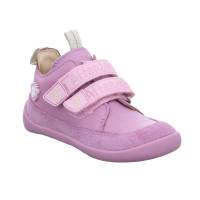 AFFENZAHN Kleinkinder-Halbschuh Klett Rosa Leder Komfortschuh