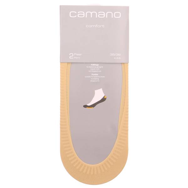 Bild 1 - CAMANO Füsslinge Beige Recycelte Materialien Vorfuss + Innenferse ABS Druck