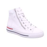 PAUL GREEN Mid Cut Sneaker Weiss Leder