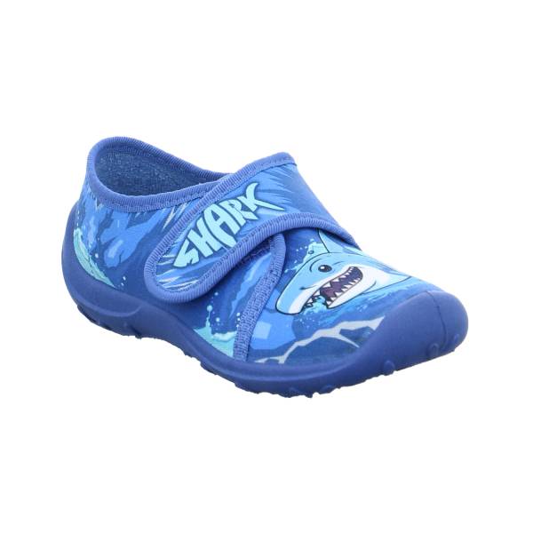 Bild 1 - FISCHER Kinder-Hausschuh Blau Textil Jungen