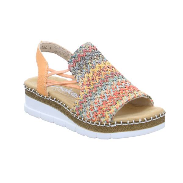 Bild 1 - RIEKER Sandalette Orange Lederimitat