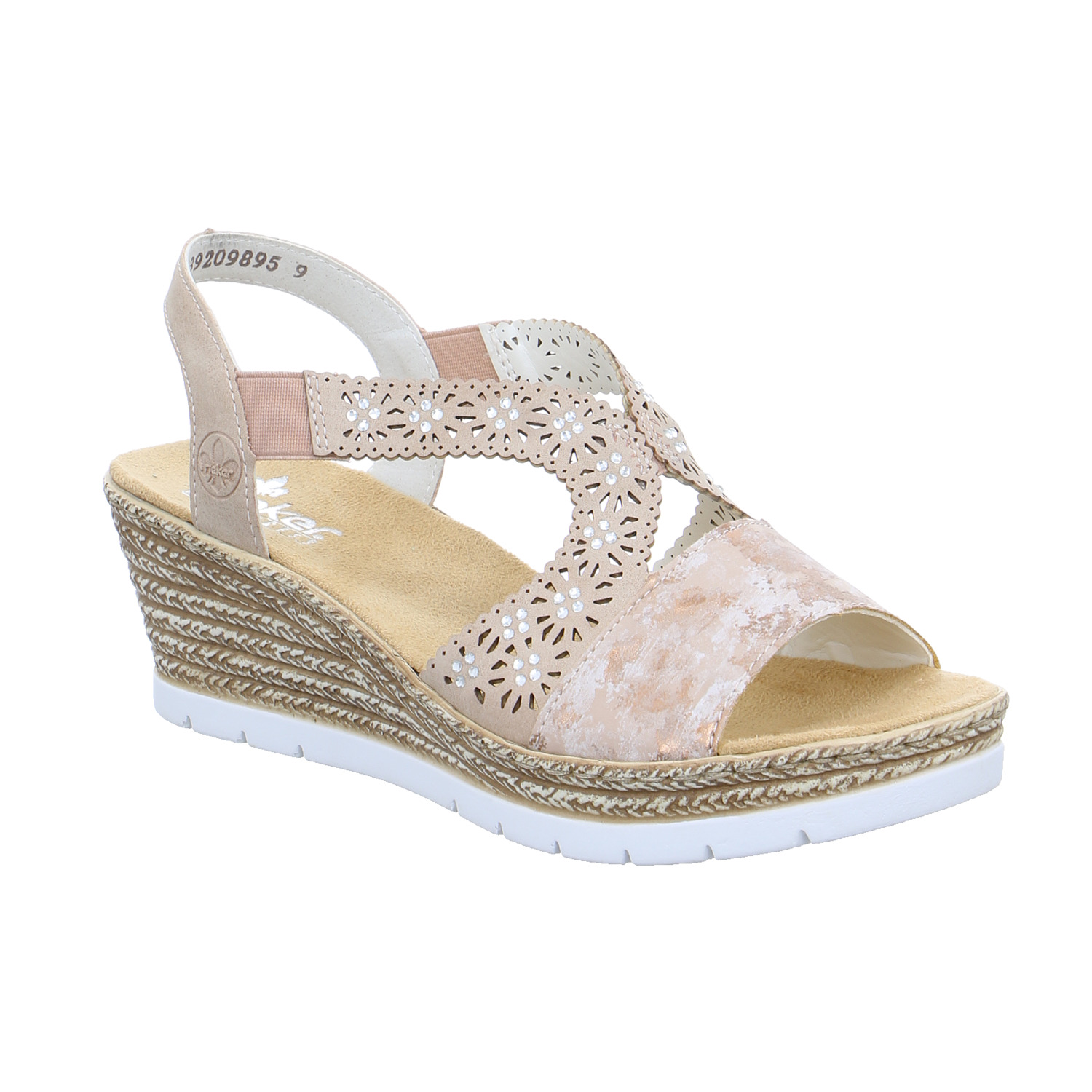 RIEKER Sandalette Rosa Lederimitat RIEKER Sandalette Rosa Lederimitat