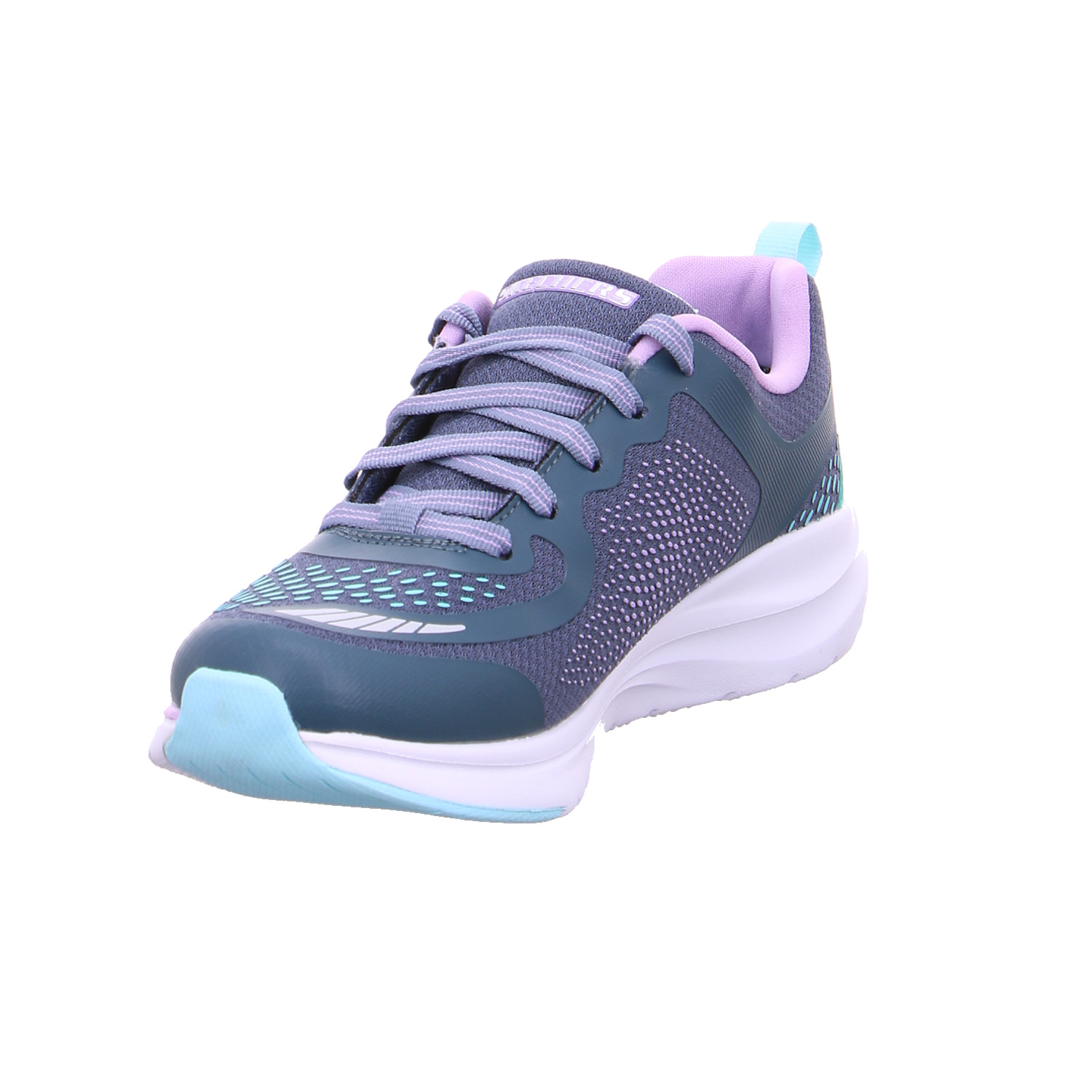 SKECHERS Mädchen-Halbschuh Binder Silber Textil Sneaker Waterproof NV9665
