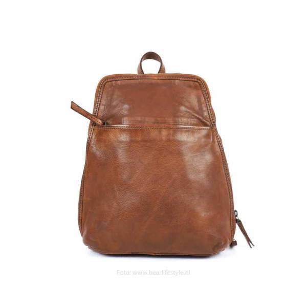 Bild 1 - BEAR DESIGN Rucksack Cognac Leder