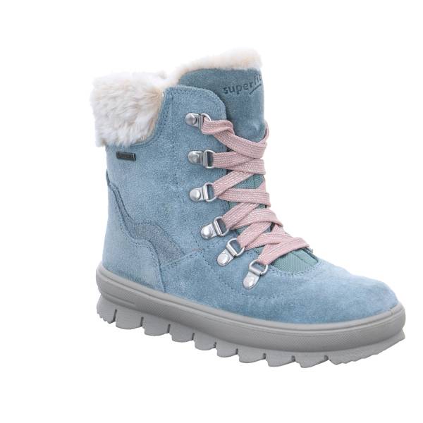 Bild 1 - SUPERFIT Kleinkinder-Winterstiefel Pastelgrün Textil Stiefel