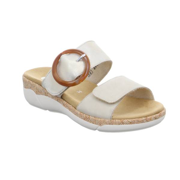 Bild 1 - REMONTE Pantolette Taupe Lederimitat