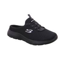 SKECHERS Sabot Schwarz Textil