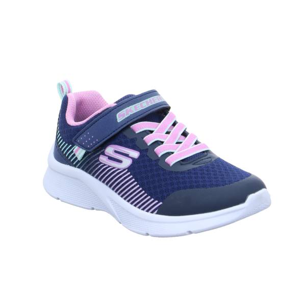 Bild 1 - SKECHERS Kleinkinder-Halbschuh Klett Blau Textil Sneaker