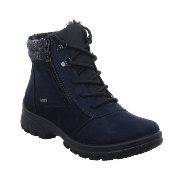 Bild 1 - ARA Comfort-Boot Blau Lederimitat Wechselfussbett und Gore-Tex