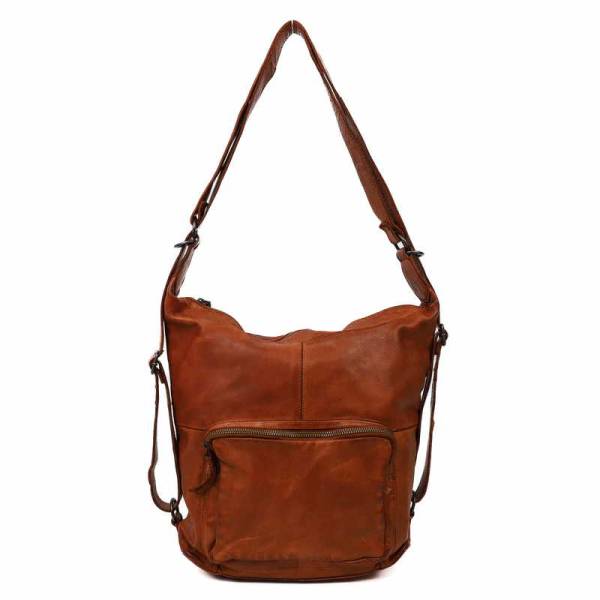 Bild 1 - BEAR DESIGN Rucksack Cognac Leder