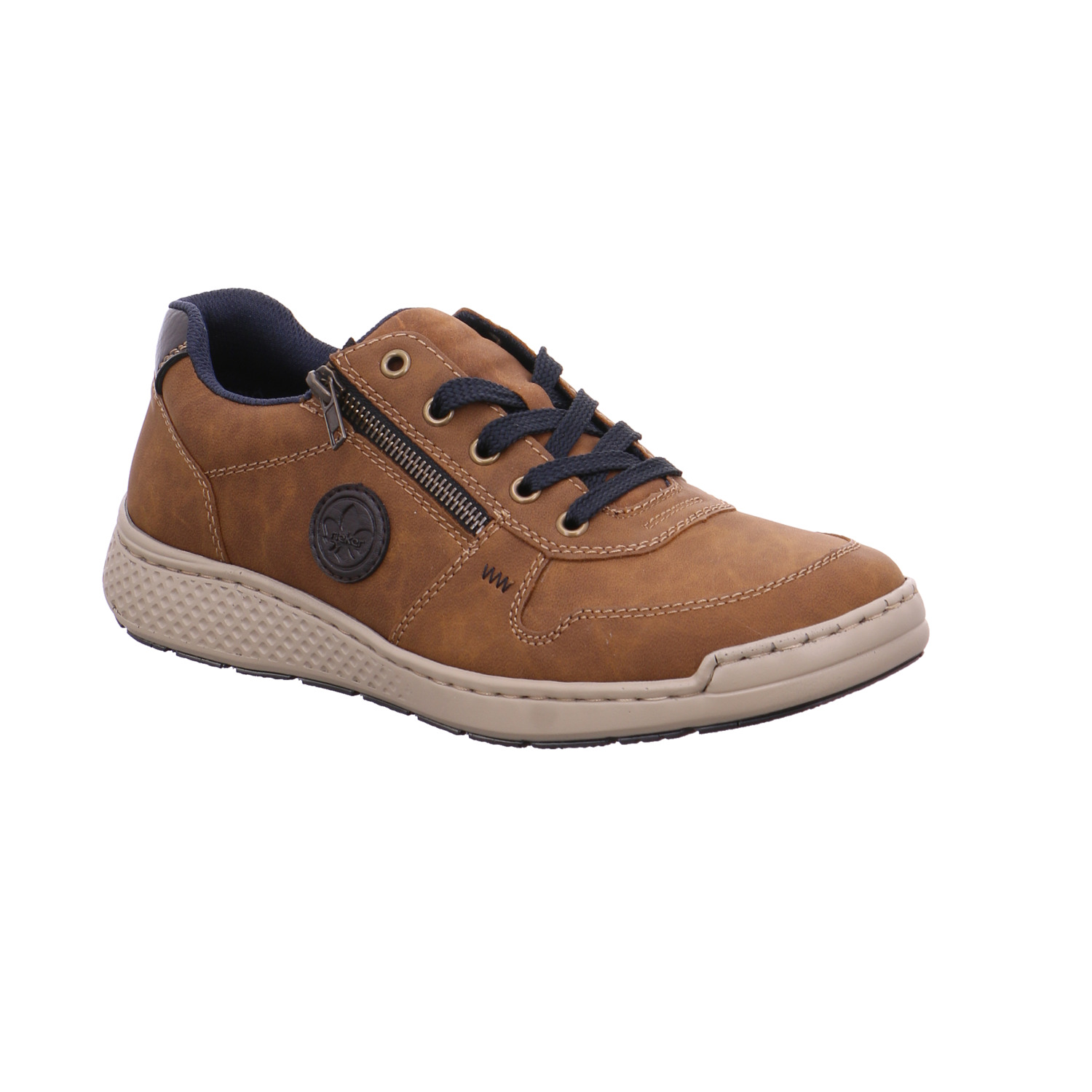 RIEKER Halbschuhe Sneaker Braun Lederimitat