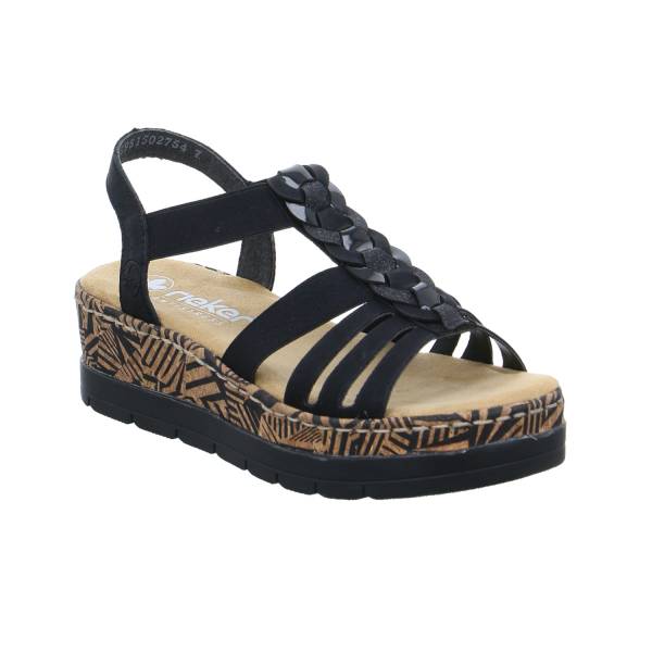 Bild 1 - RIEKER Sandalette Schwarz Textil