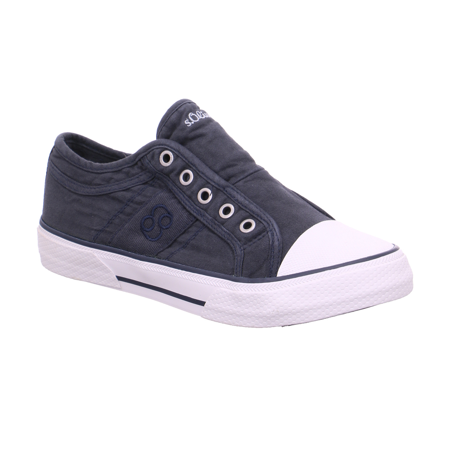 S.OLIVER Slipper Blau Textil