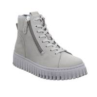 TAMARIS Mid Cut Sneaker Hellgrau Leder